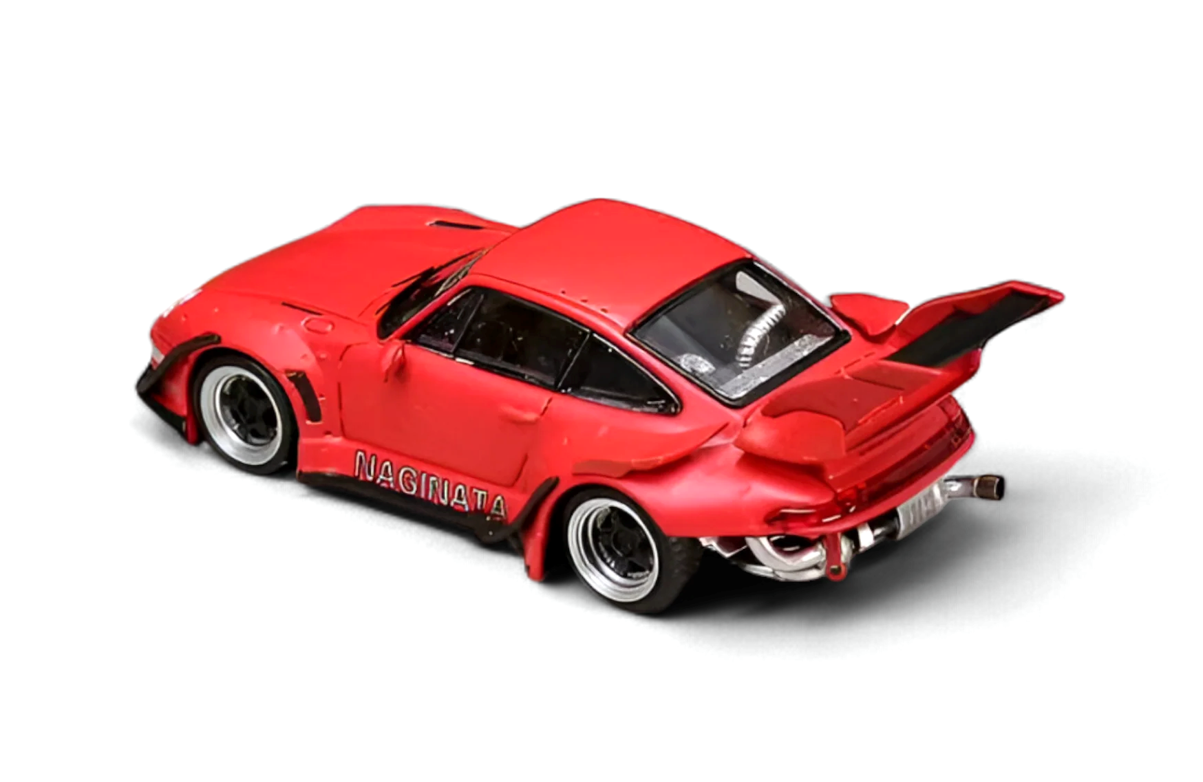 Porsche RWB 993 With High Tail red 1:64 Street Weapon