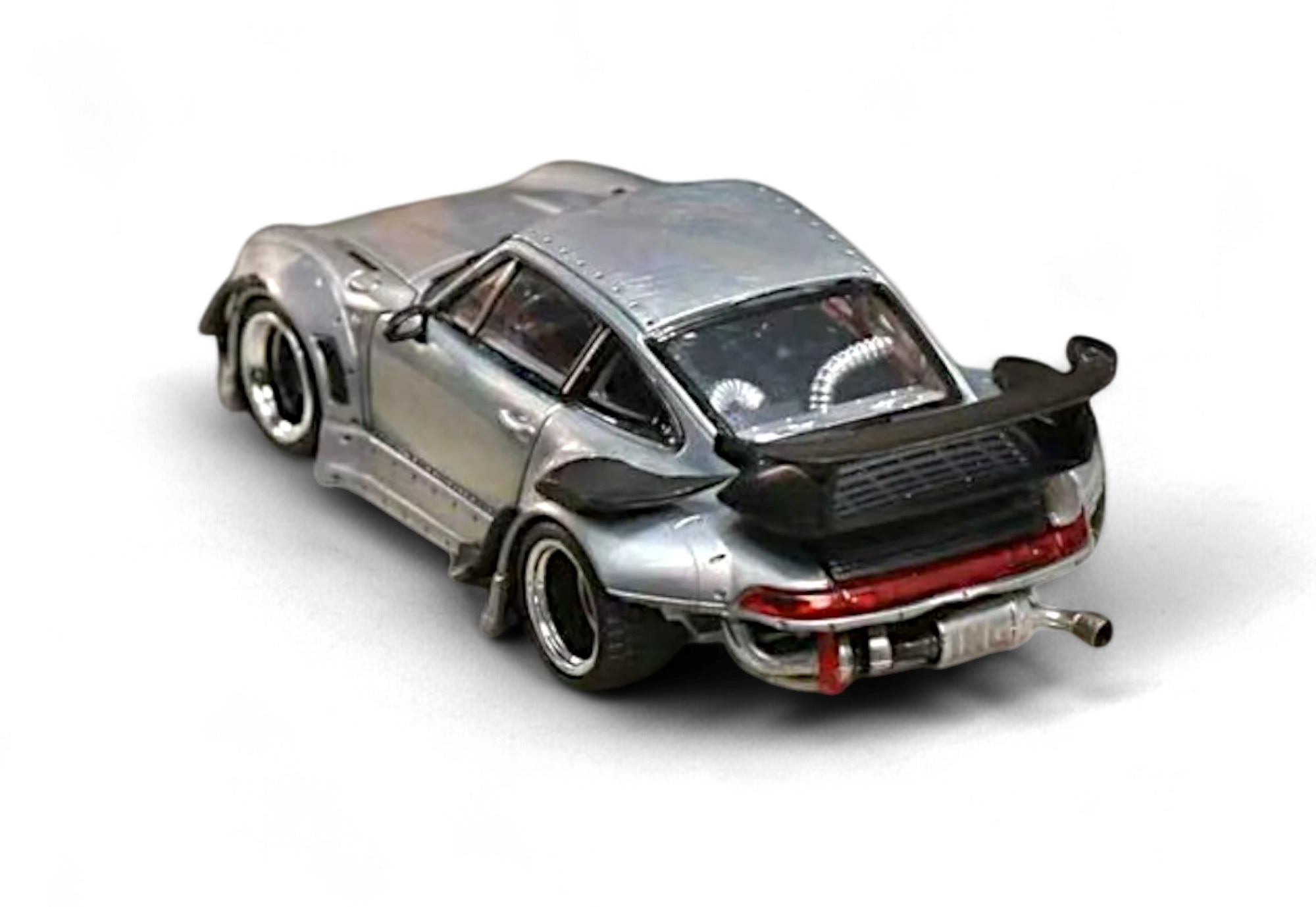 Porsche RWB 993 Zamac With Low Tail silver 1:64 Street Weapon