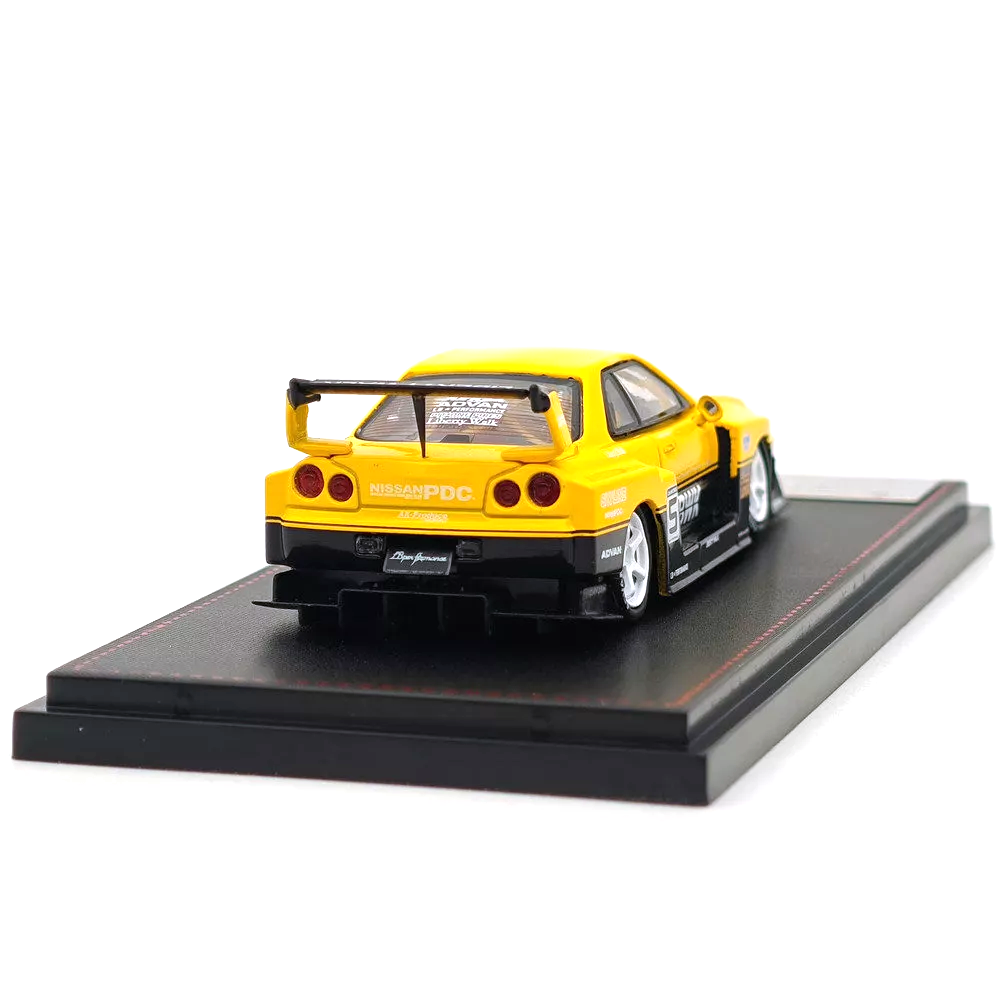 Nissan ER34 LBWK yellow 1:64 Street Weapon