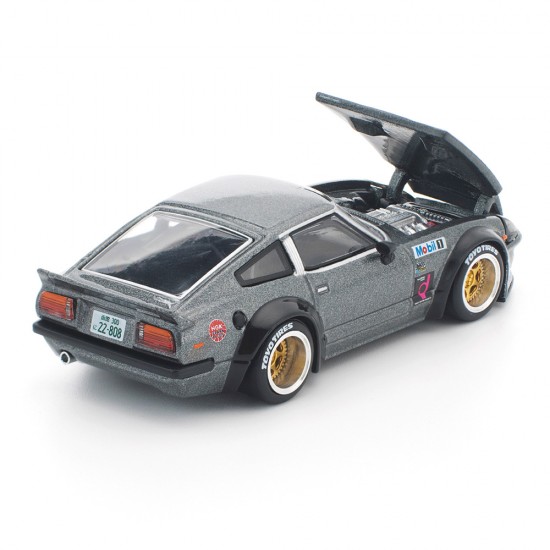 Datsun 280ZX Pandem gun metal 1:64 Pop Race