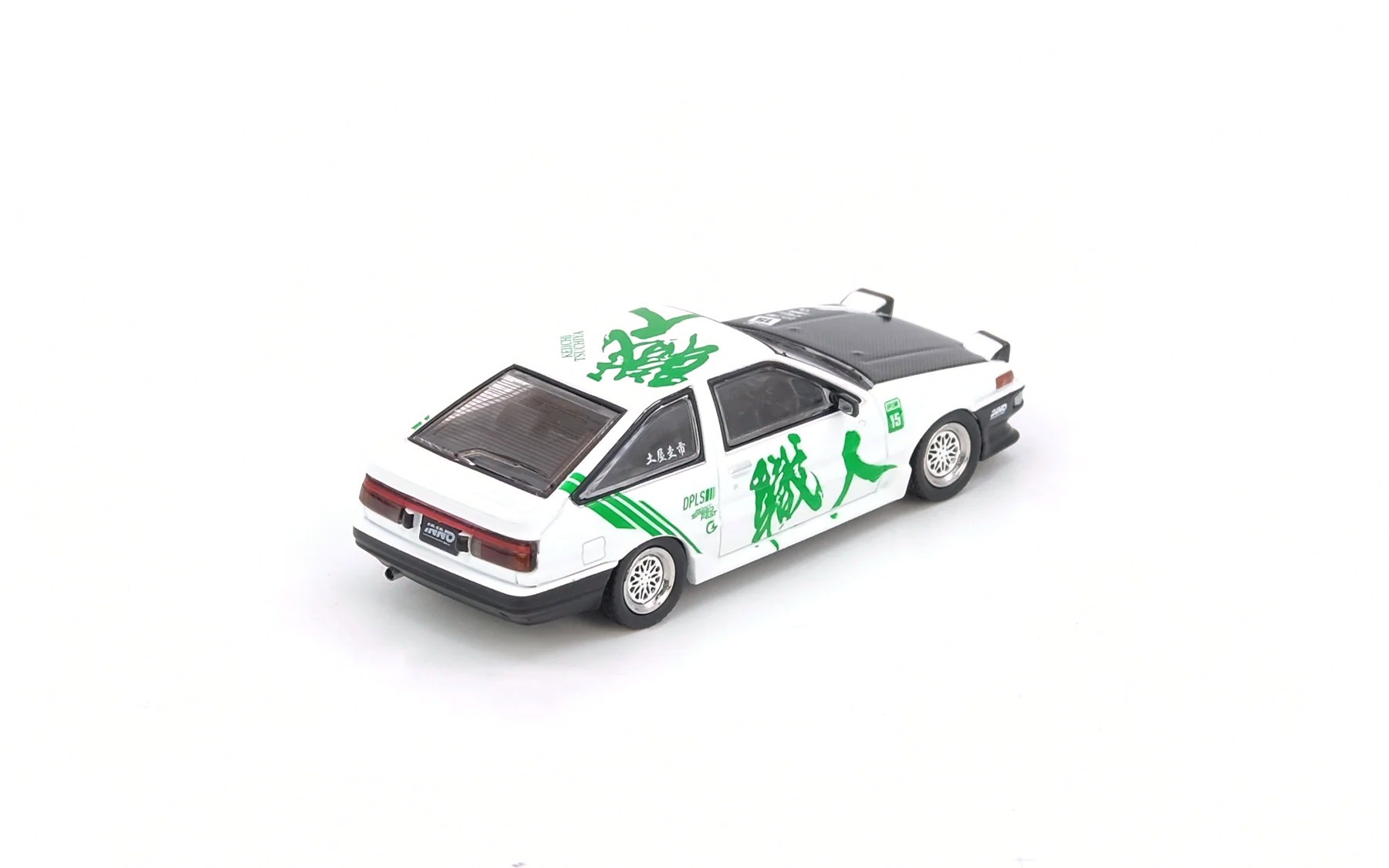Toyota Sprinter Trueno AE86 *Keiichi Tsuchiya* Limited Edition green/white 1:64 Inno Models