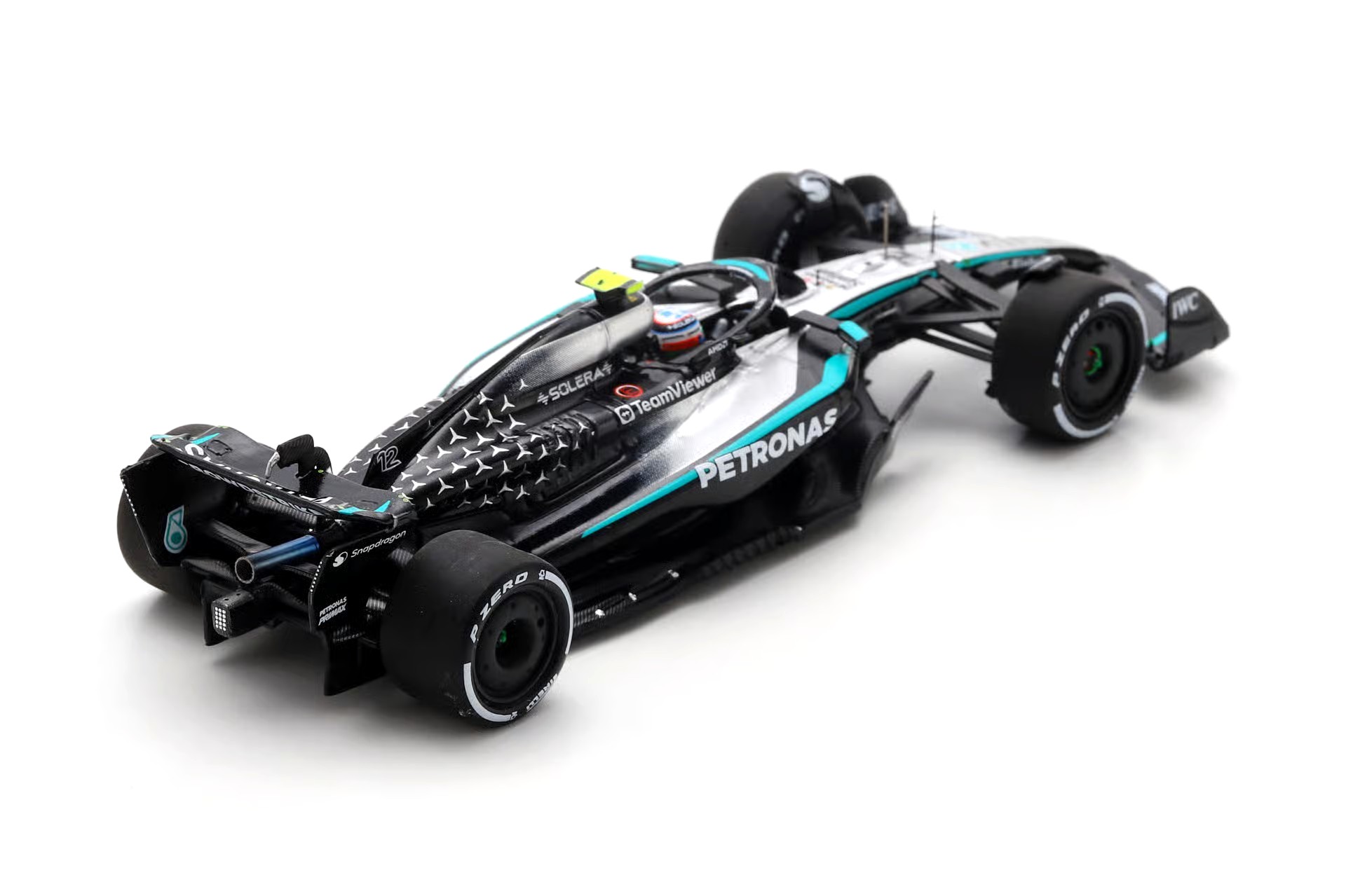 Mercedes W16 Mercedes-AMG Petronas F1 Team #12 K.Antonelli 4th Azerbaijan GP 2025 1:43 Spark