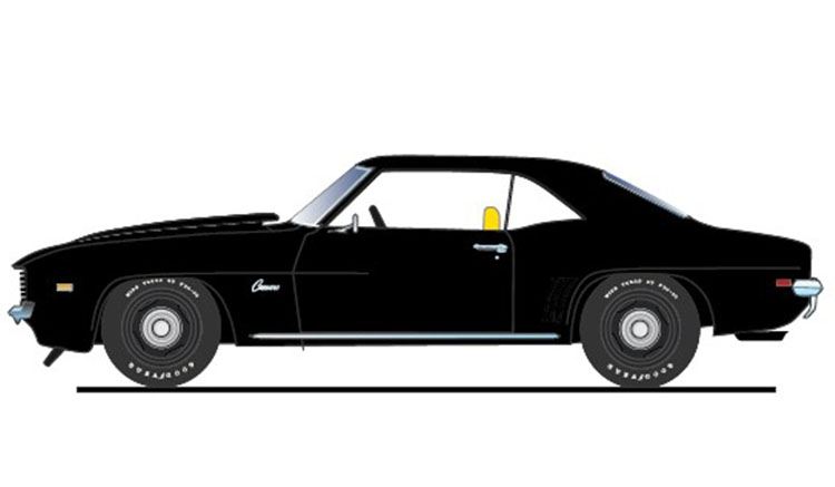 Chevrolet COPO Camaro 1 of 1 1969 black 1:18 Acme Diecast