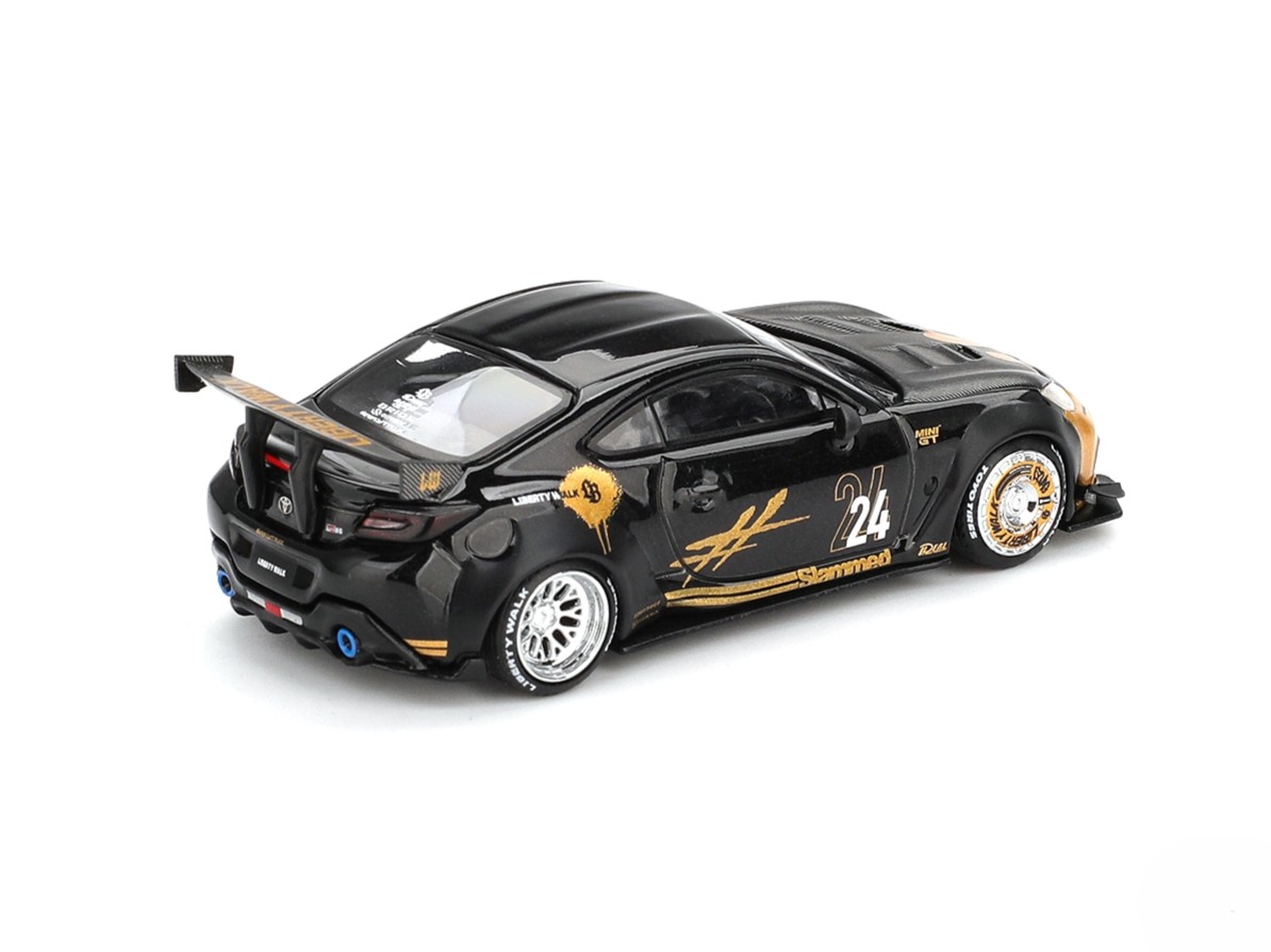 Toyota GR Supra 2025 LB-Nation black & gold 1:64 Mini GT
