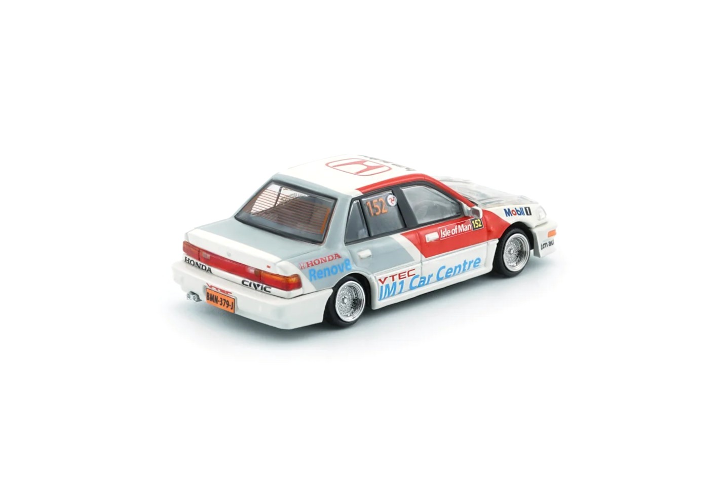 Honda Civic EF2 1991 *Mobil* (RHD) white/red/blue 1:64 BM Creations