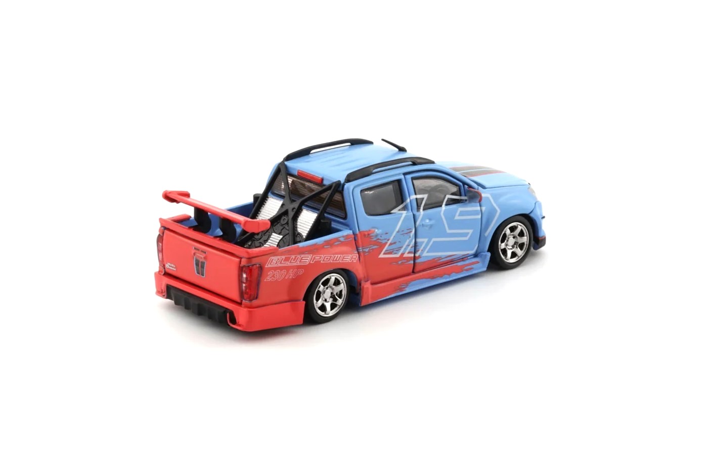 Isuzu D-Max 2018 Low Rider Safty Car 1.9 (RHD) blue/red 1:64 BM Creations