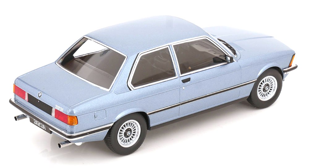 BMW 3-Series 323i E21 1978 light blue metallic 1:18 KK Scale