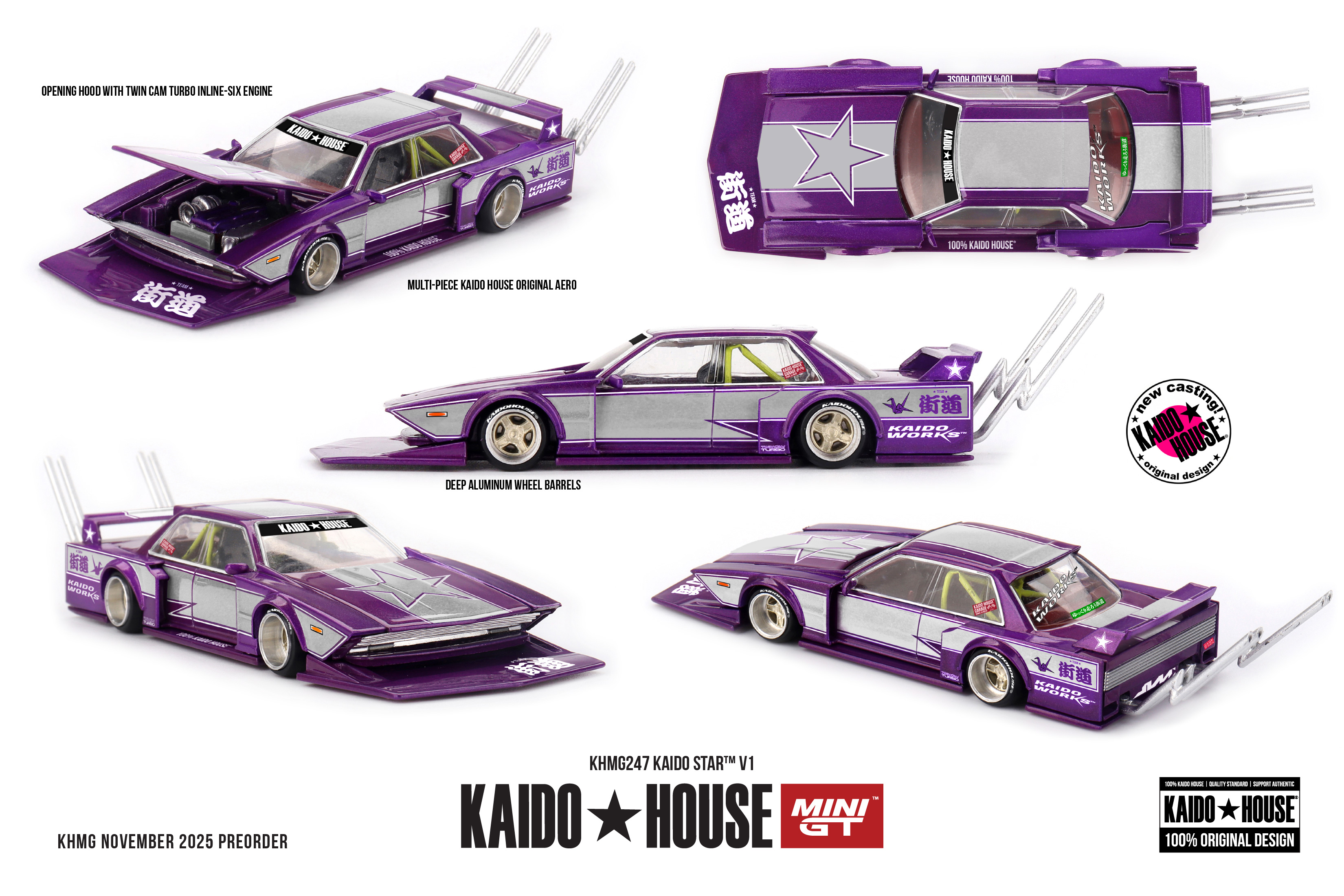 Kaido Star V1 1985 1:64 Mini GT