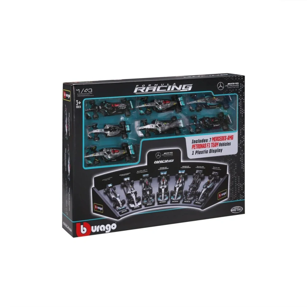 Mercedes-AMG Set - W05#6 2014-W07#44 2016-W10#77 2019-W12#44 2021-W13#44 2022-W14 #63 2023-W15#44 1:43 Bburago