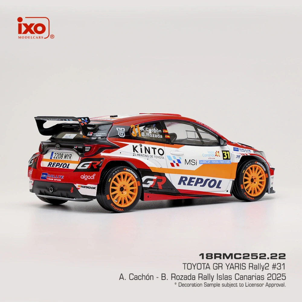 Toyota GR Yaris Rally2 #31 Cachon/Rozada Rally Islas Canarias 2025 1:18 Ixo Models