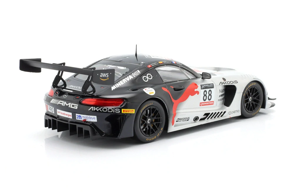 Mercedes-AMG GT3 6.2L V8 Team AKKODIS ASP #88 Marciello/Juncadella/Gounon Winner 24H Spa 2022 1:18 Ixo Models