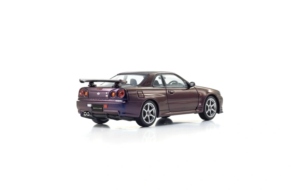Nissan Skyline GT-R R34 V-SpecII 2001 purple 1:43 Kyosho