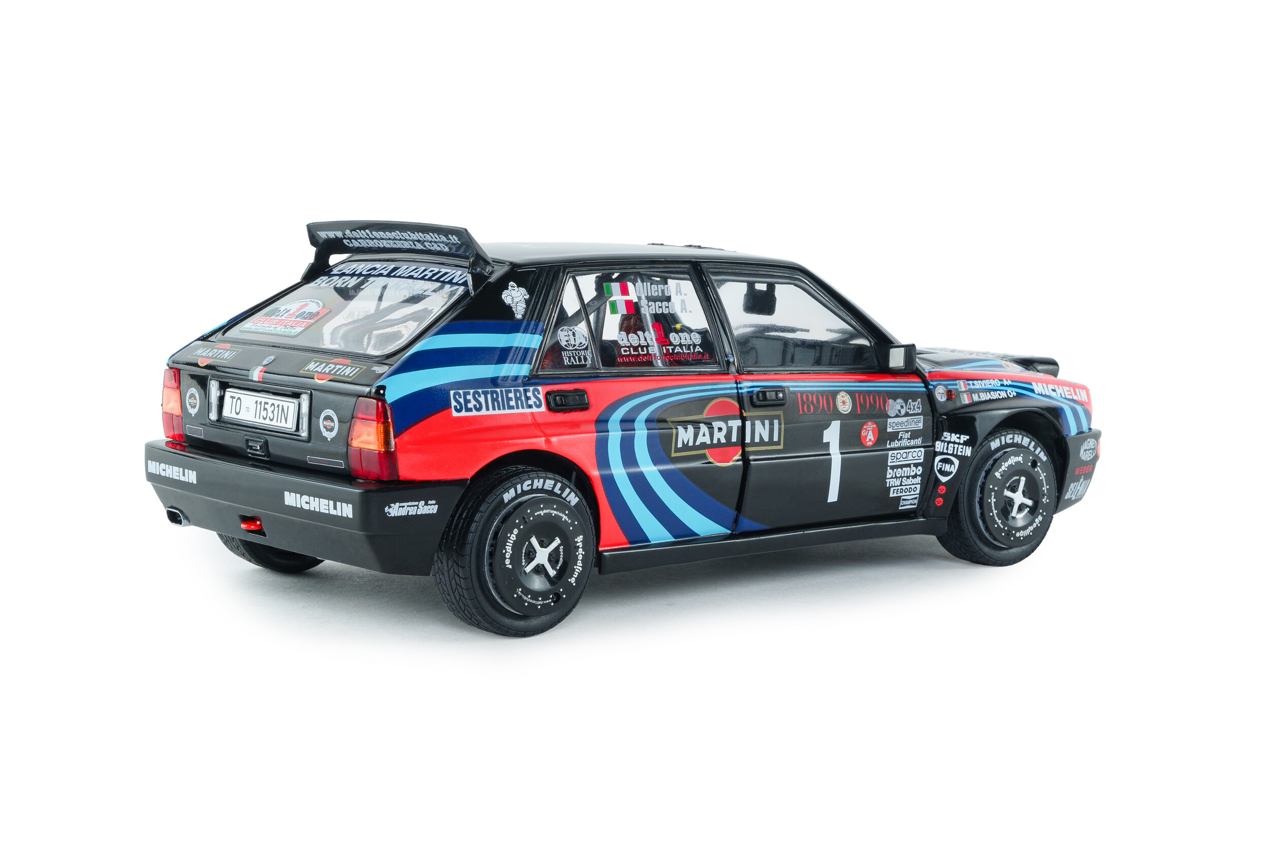 Lancia Delta HF Integrale Tribute To Biasion A.Sacco Rallye Monte Carlo 1990 1:18 Solido
