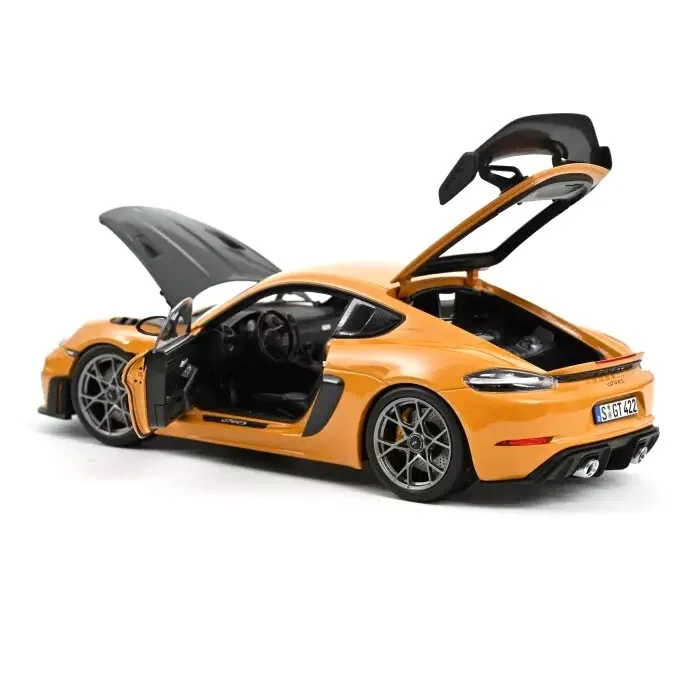 Porsche Cayman GT4 RS with Weissach 2023 Bahama yellow pack 1:18 Norev