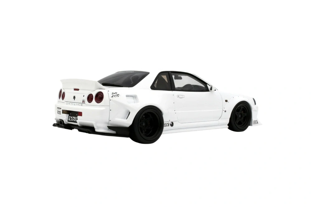 Nissan Skyline GT-R R34 KRC Body Kit Pearl White  1:18 OttOmobile