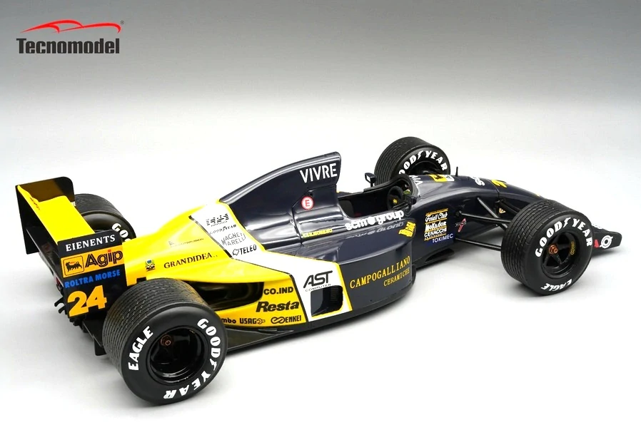 Minardi F1 M191 Ford #24 R.Moreno Australian GP 1991 Rain Tyres 1:18 Tecnomodel