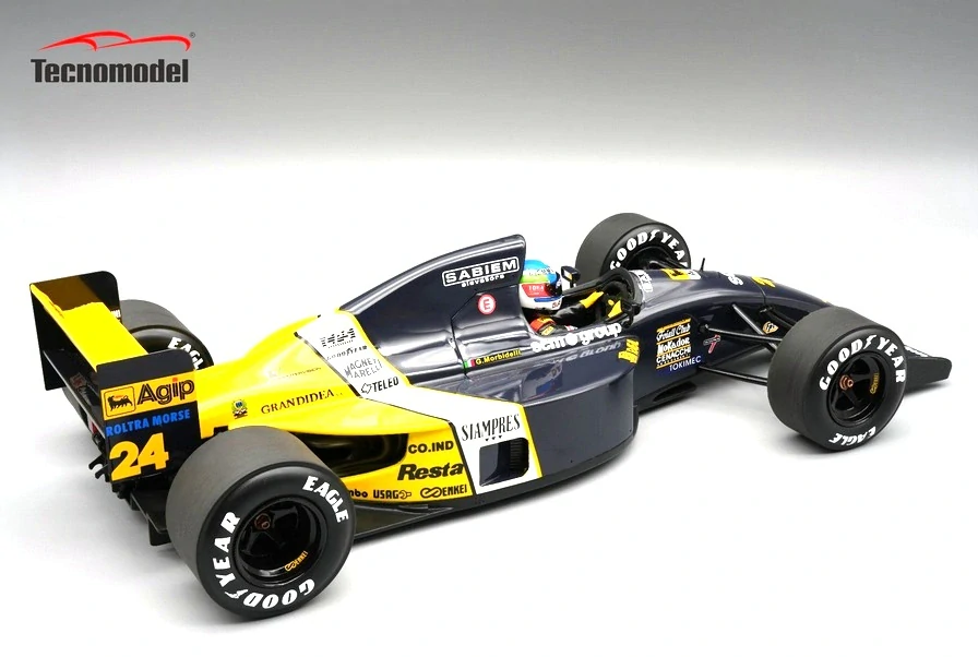Minardi F1 M191 Ford #24 G.Morbidelli Spa Francorchamps GP 1991 with Pilot Figure 1:18 Tecnomodel