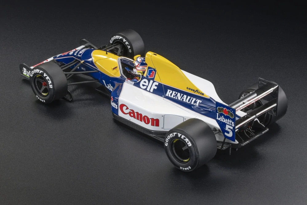 Williams F1 FW14B Renault #5 N.Mansell World Champion Winner French GP 1992 with Pilot Figure 1:18 GP Replicas