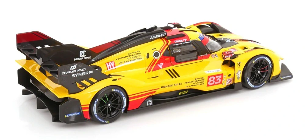 Ferrari 499P AF Corse #83 Kubica/Shwartzman/Ye 24H Le Mans 2024 1:18 Bburago