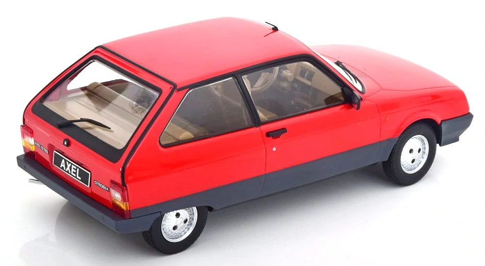 Citroen Axel 1990 red/beige interior 1:18 Triple9 Collection