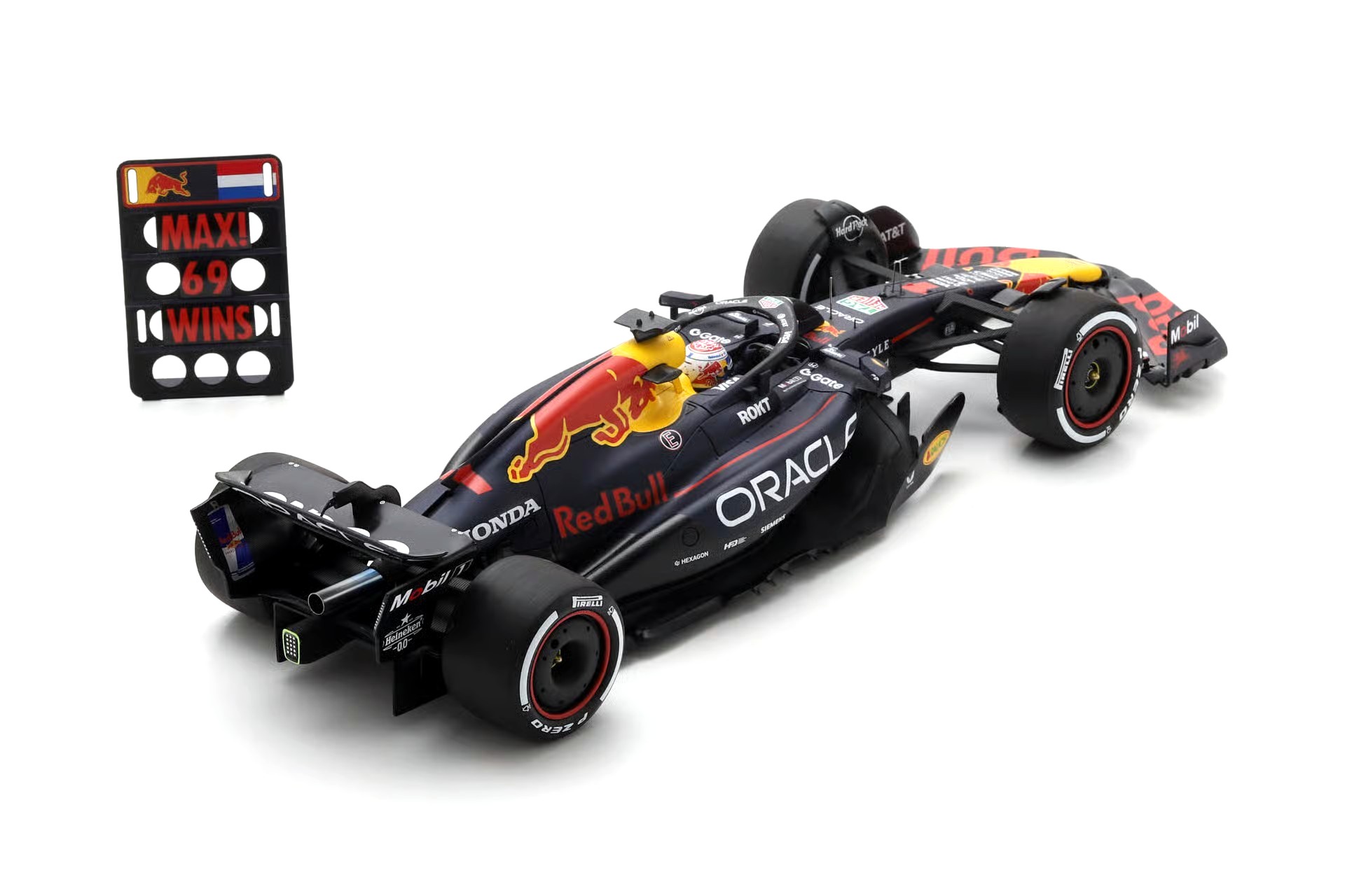 Oracle Red Bull Racing RB21 #1 M.Verstappen Winner Las Vegas GP 2025 with Pit Board 1:18 Spark
