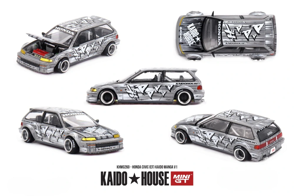 Honda Civic (EF) 1987 Kaido Manga V1 1:64 Mini GT