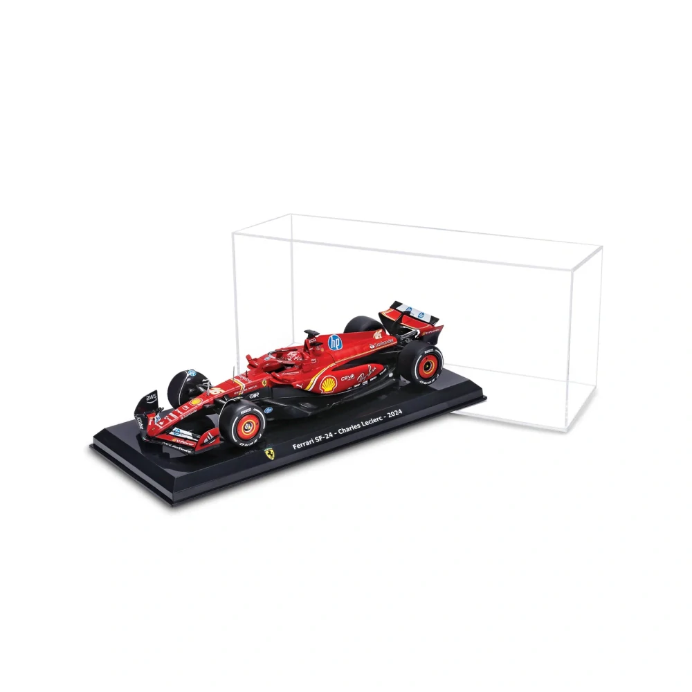 Ferrari SF-24 #16 C.Leclerc F1 2024 with Driver Figure - Hard Case 1:24 Bburago