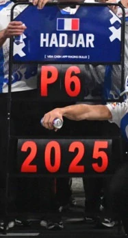 Racing Bulls VCARB 02 #6 I.Hadjar Abu Dhabi GP 2025 with Pit Board 1:43 Spark