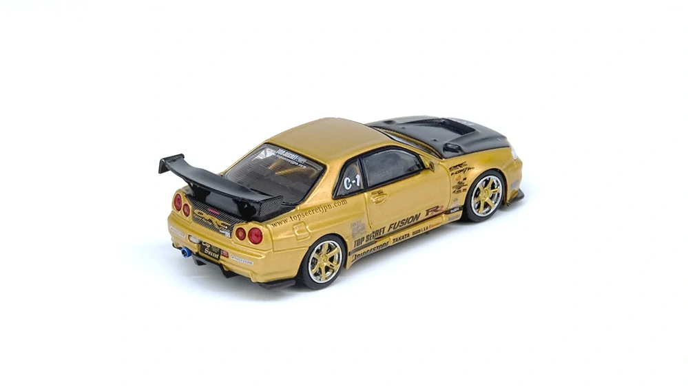 Nissan Top Secret R34 GT-R gold 1:64 Inno Models