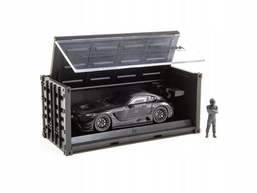 Mercedes-AMG GT3 #4 2018 With Container & Figure black 1:64 Tarmac
