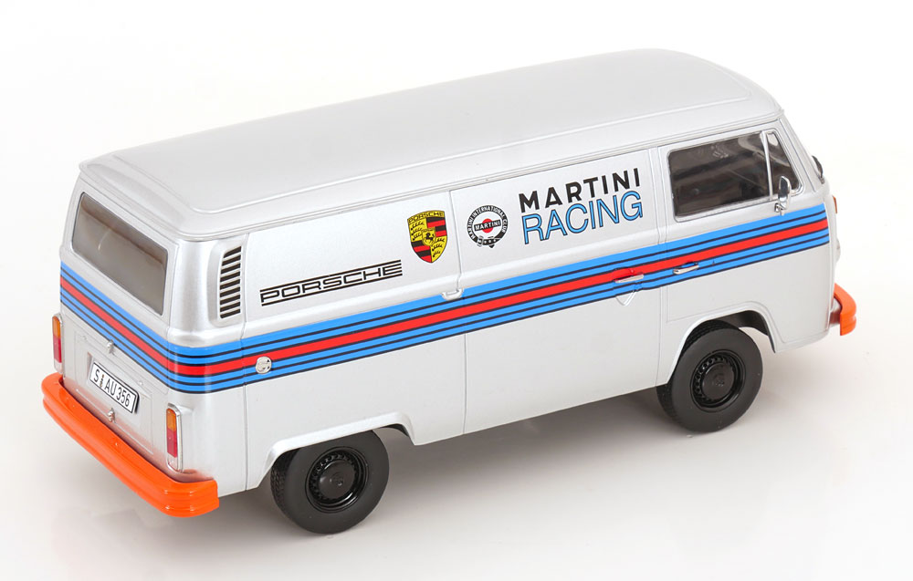 Volkswagen T2b Delivery Van Porsche Martini Racing 1972 silver 1:18 KK Scale