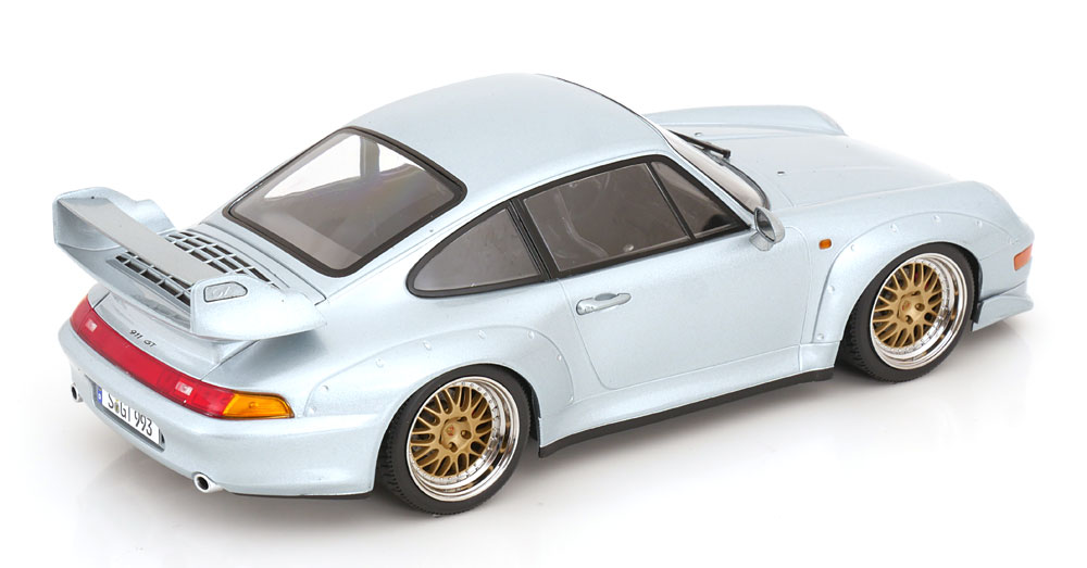 Porsche 911 993 GT2 Coupe 1996 BBS Rims silver 1:18 KK Scale
