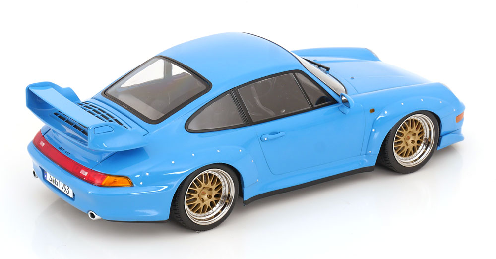 Porsche 911 993 GT2 Coupe 1996 BBS Rims light blue 1:18 KK Scale