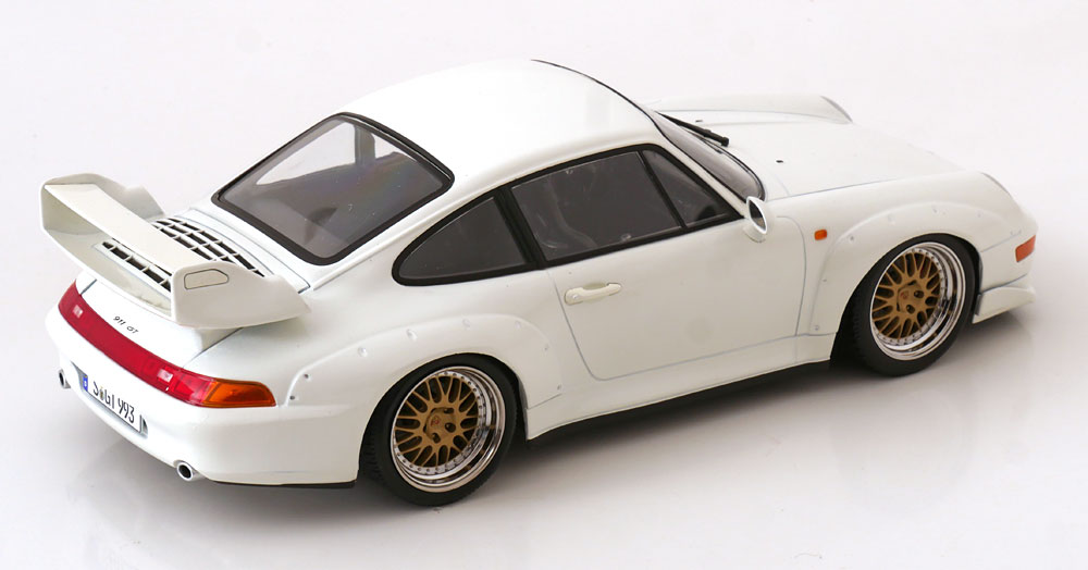 Porsche 911 993 GT2 Coupe 1996 BBS Rims white 1:18 KK Scale