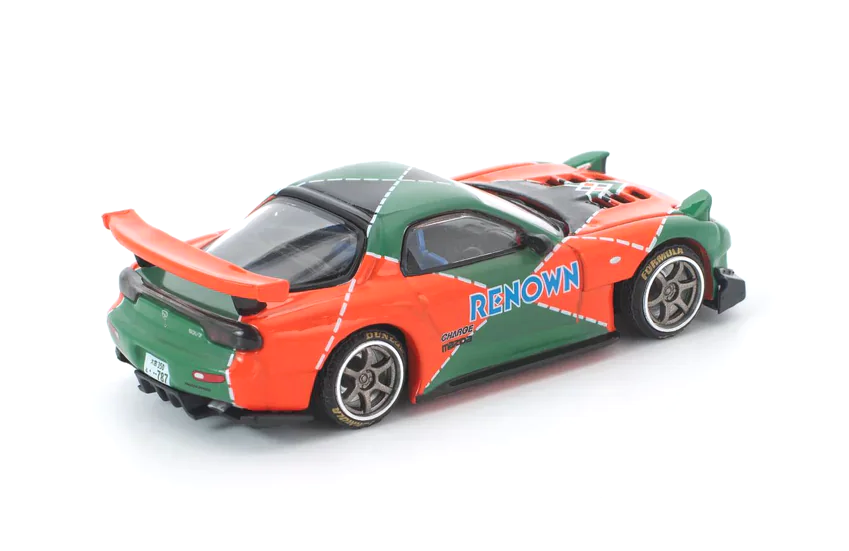 Mazda RX7 Re-Amemiya *Renown* orange/green 1:64 Pop Race