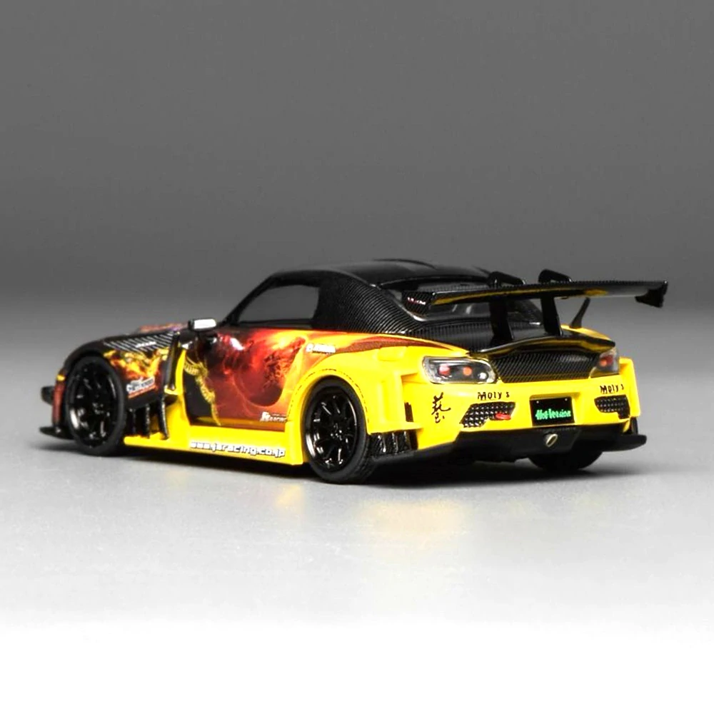 Honda S2000 Spider Hard-Top Closed J's Racing MAOU 2013 black/yellow 1:64 Motorhelix