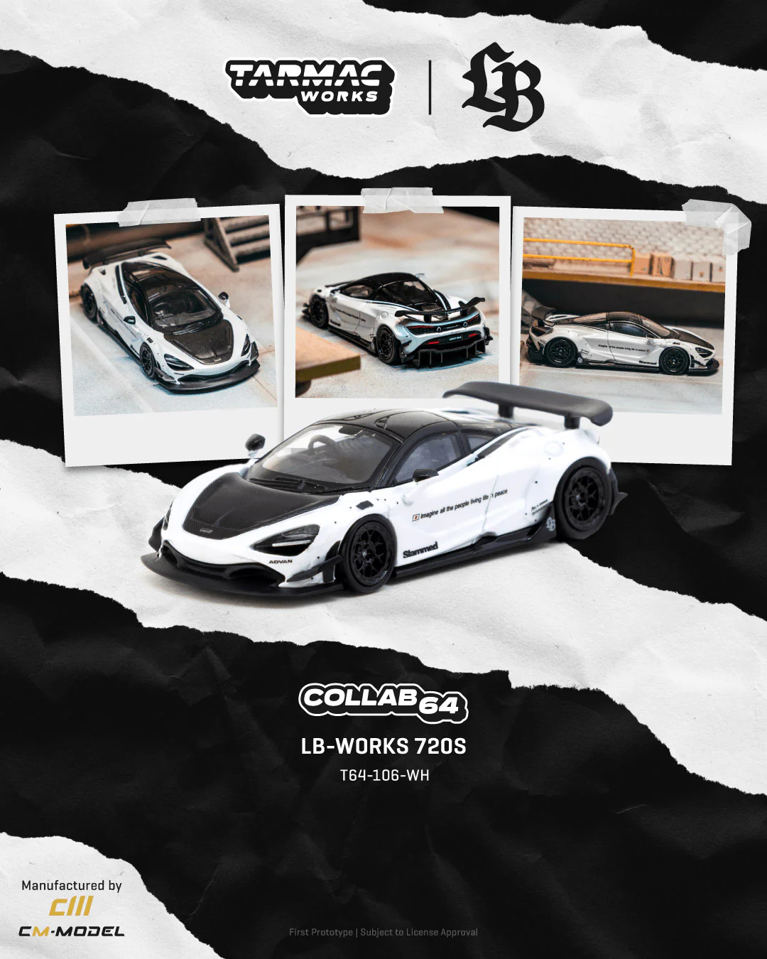 McLaren 720S *LB-Works* black/white 1:64 Tarmac