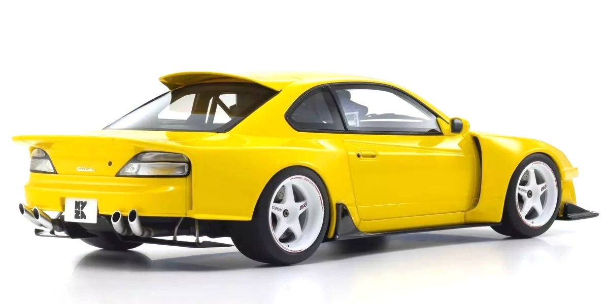 Nissan Silvia S15 Khyzyl Saleem Coupe 2002 yellow 1:18 Kyosho