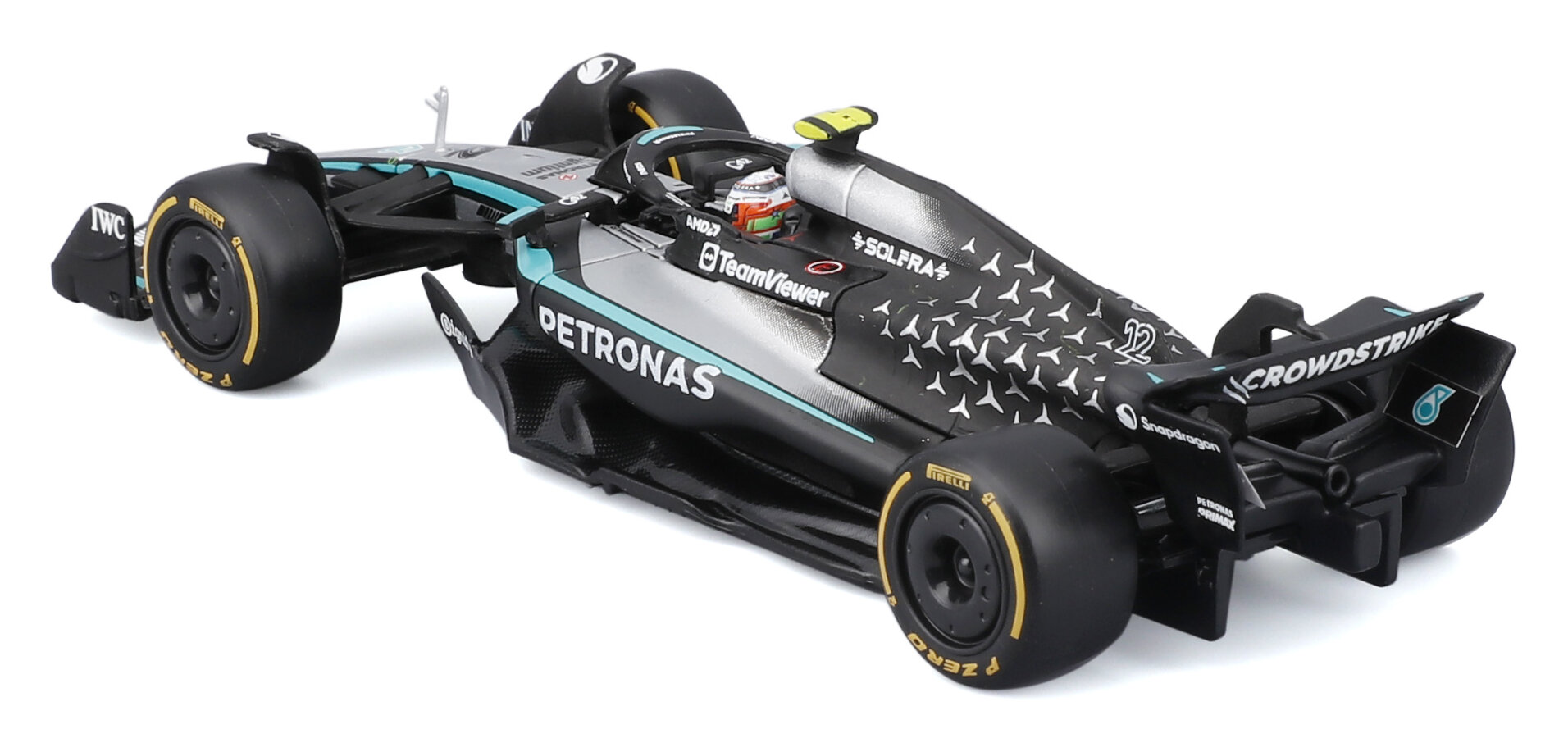 Mercedes-Benz AMG W16 #12 Andrea Kimi Antonelli 2025 with Helmet 1:43 Bburago