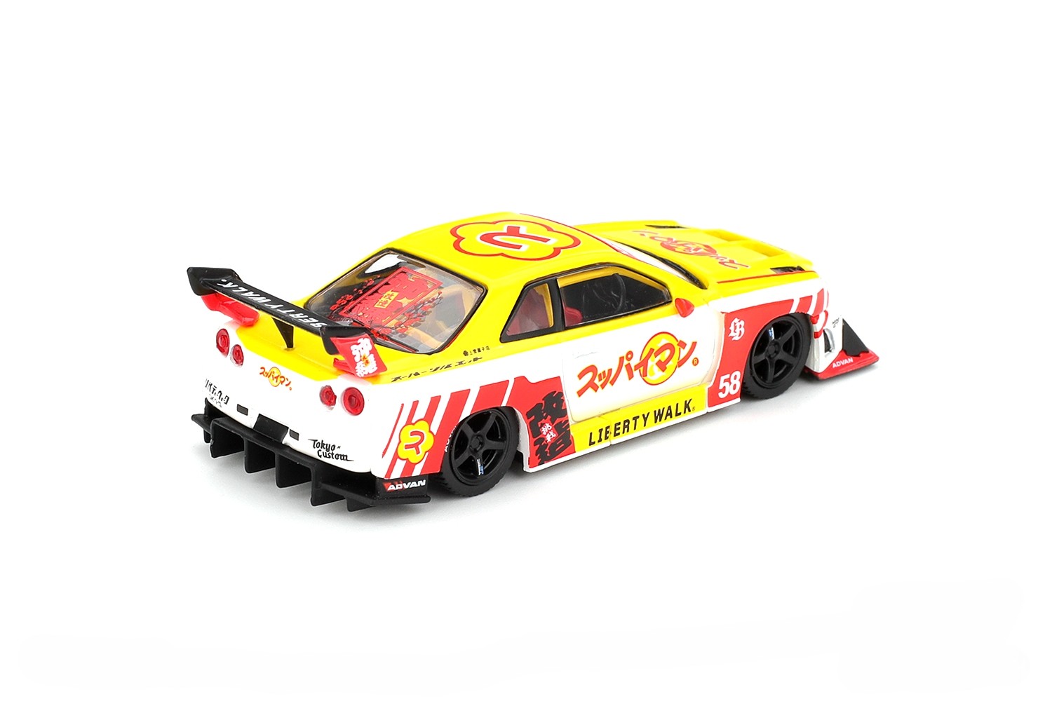 Nissan GTR (R34) LB-Super Silhouette Skyline Suppaiman Okinawa 2025 1:64 Mini GT