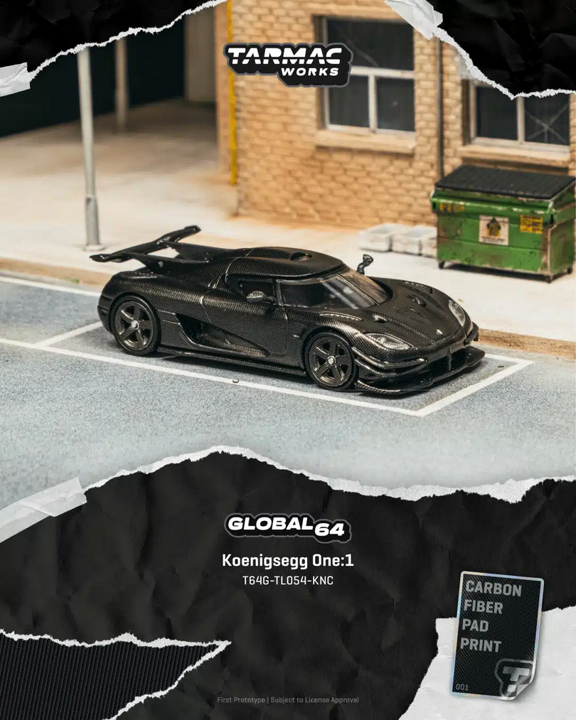 Koenigsegg One:1 KNC black 1:64 Tarmac