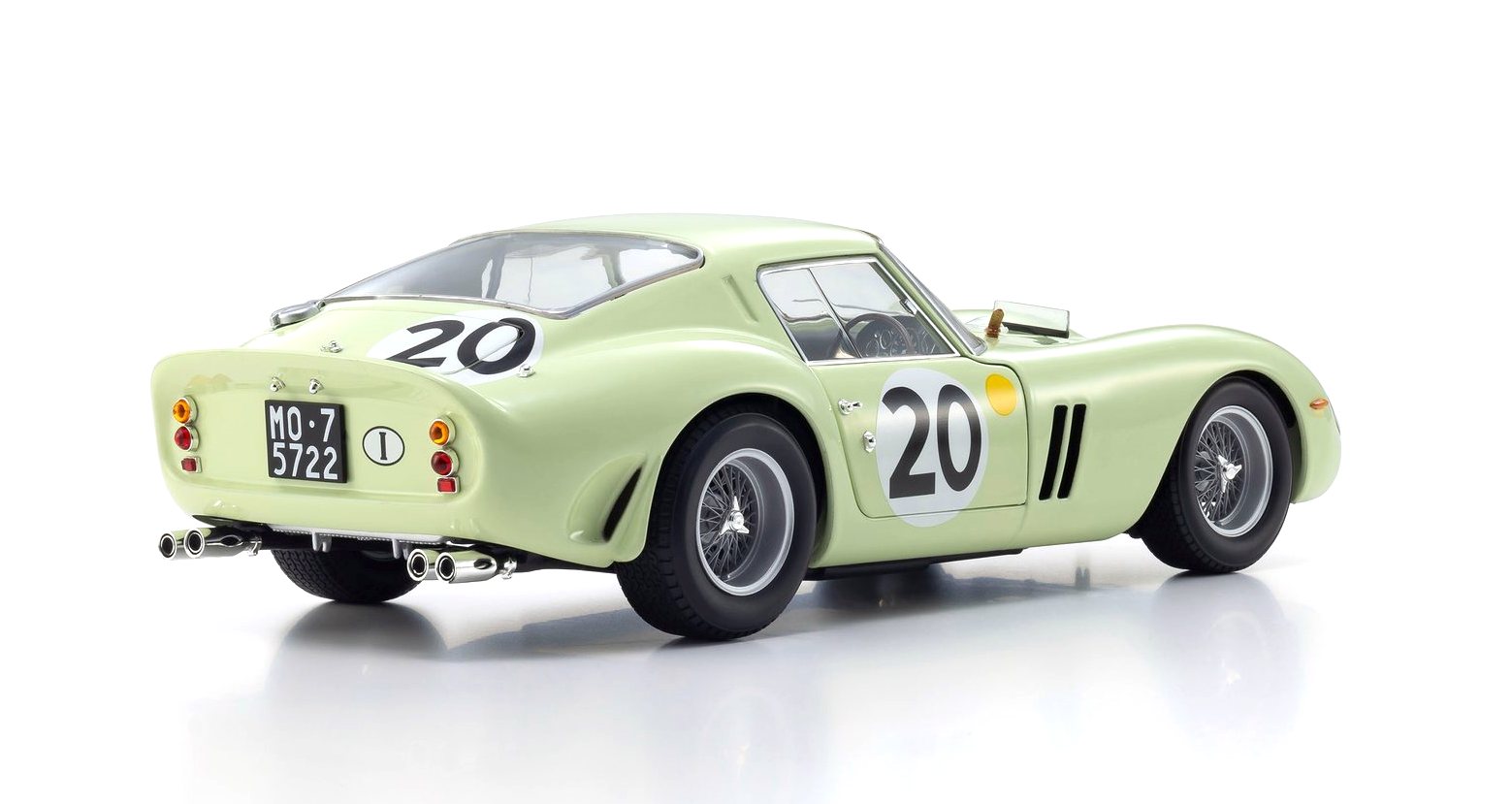 Ferrari 250 GTO 3.0L V12 Coupe Team U.D.T. Laystall Racing #20 Ireland/Gregory 24H Le Mans 1962 1:18 Kyosho