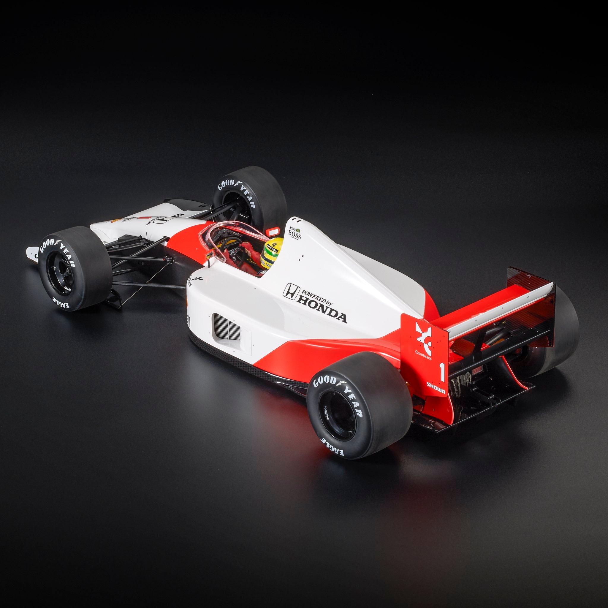 McLaren MP4/6 #1 A.Senna Pole Position and Winner Monaco GP 1991 with Pilot Figure 1:12 GP Replicas