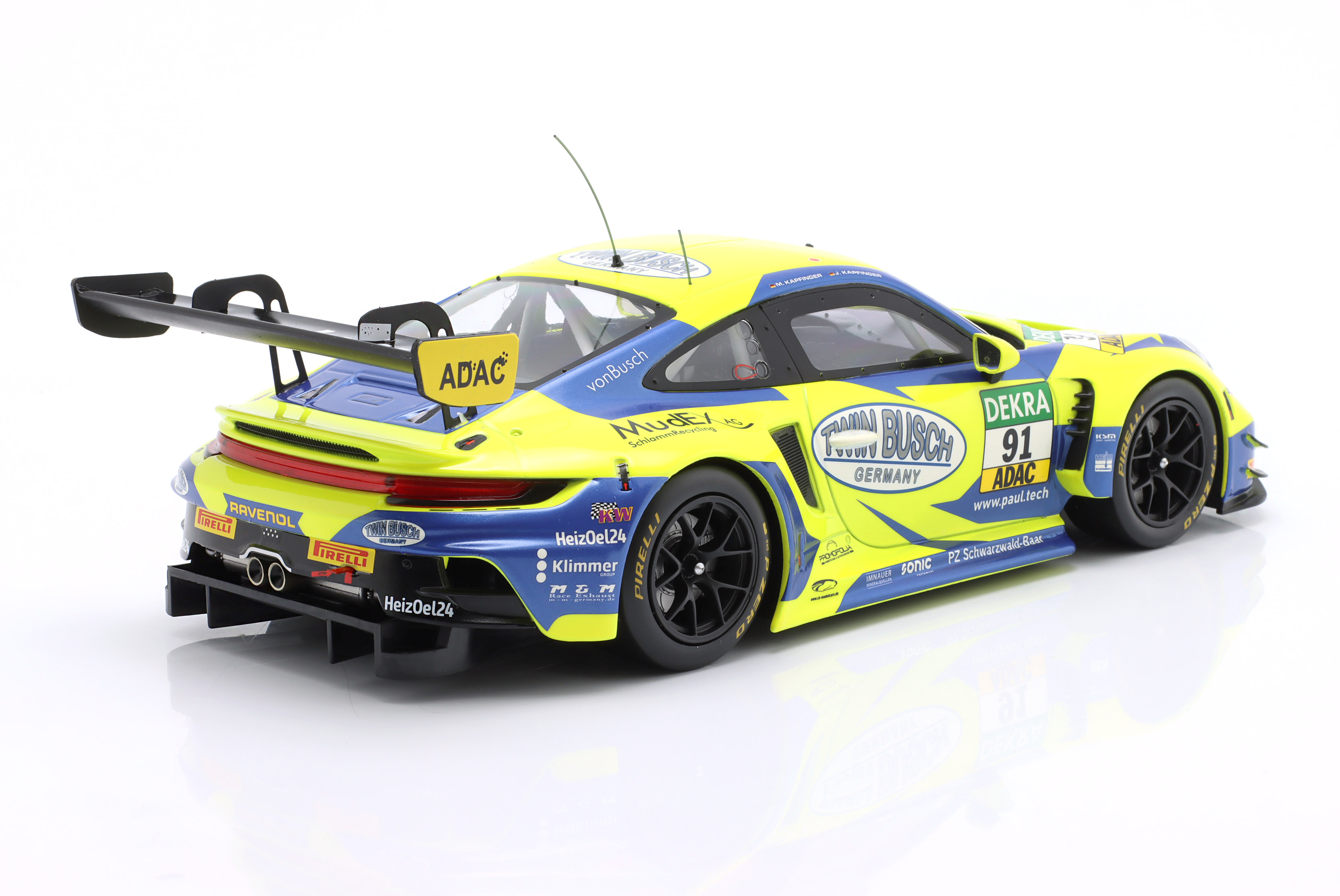 Porsche 911 922 GT3 R Team JOOS #91 J.Kapfinger/M.Kapfinger ADAC GT Masters 2024 1:18 Ixo Models
