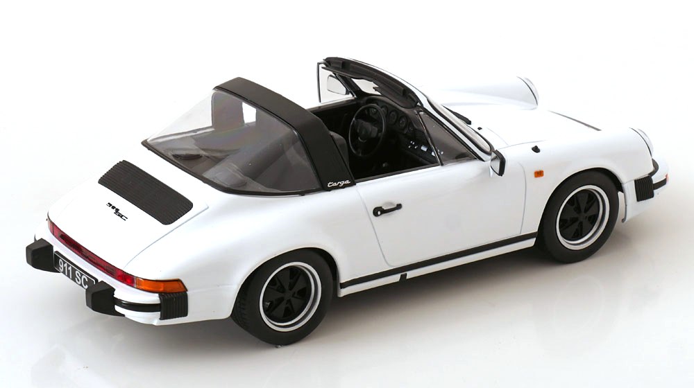 Porsche 911 SC Targa 1983 with Extra Hard Top white 1:18 KK Scale