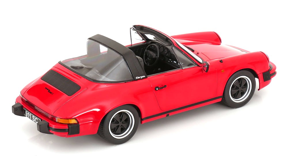 Porsche 911 SC Targa 1983 with Extra Hard Top red 1:18 KK Scale