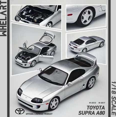 Toyota Supra A80 RHD 1992 silver 1:18 Whelart