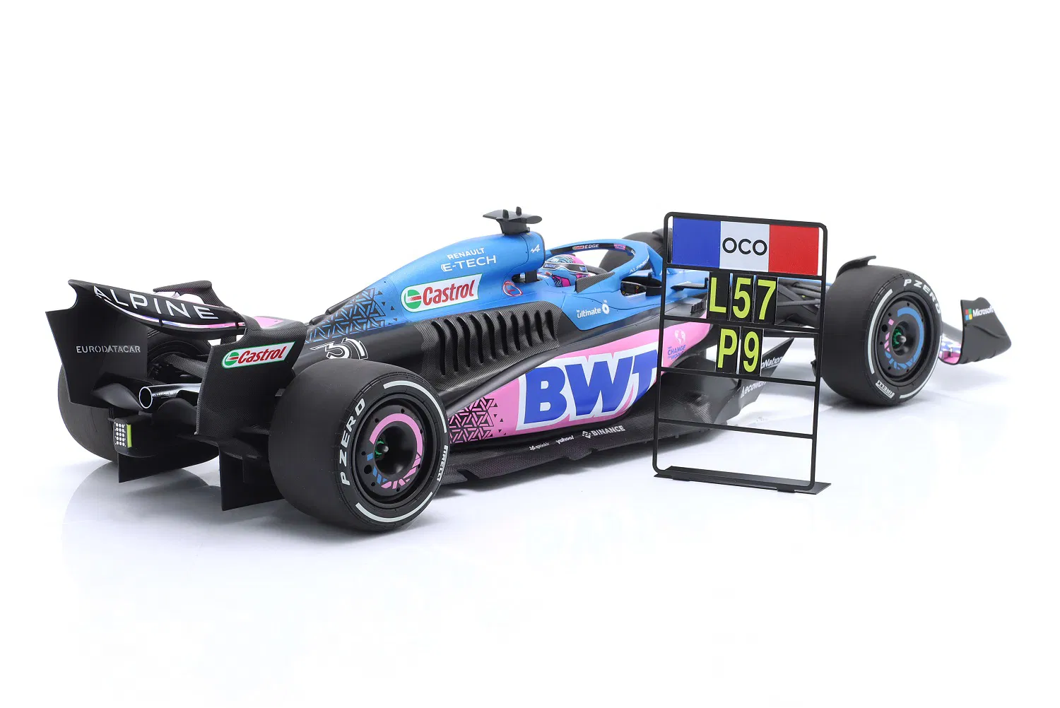 Alpine BWT F1 Team A523 #31 E.Ocon 9th Miami GP 2023 1:18 Minichamps