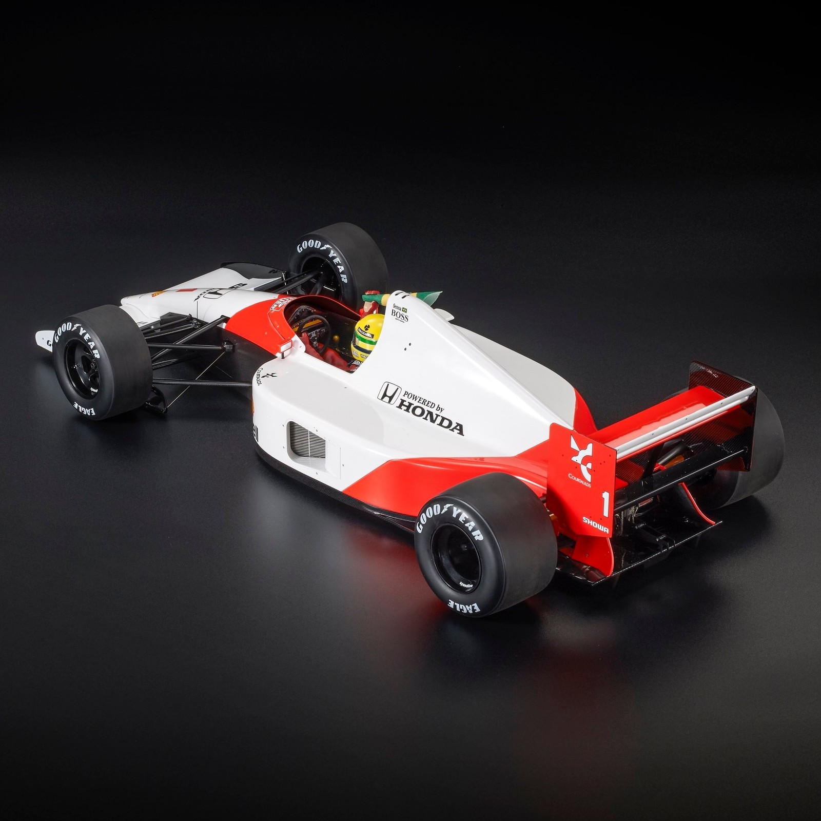 McLaren MP4/6 #1 A.Senna Pole Position and Winner Brazilian GP 1991 with Pilot Figure 1:12 GP Replicas