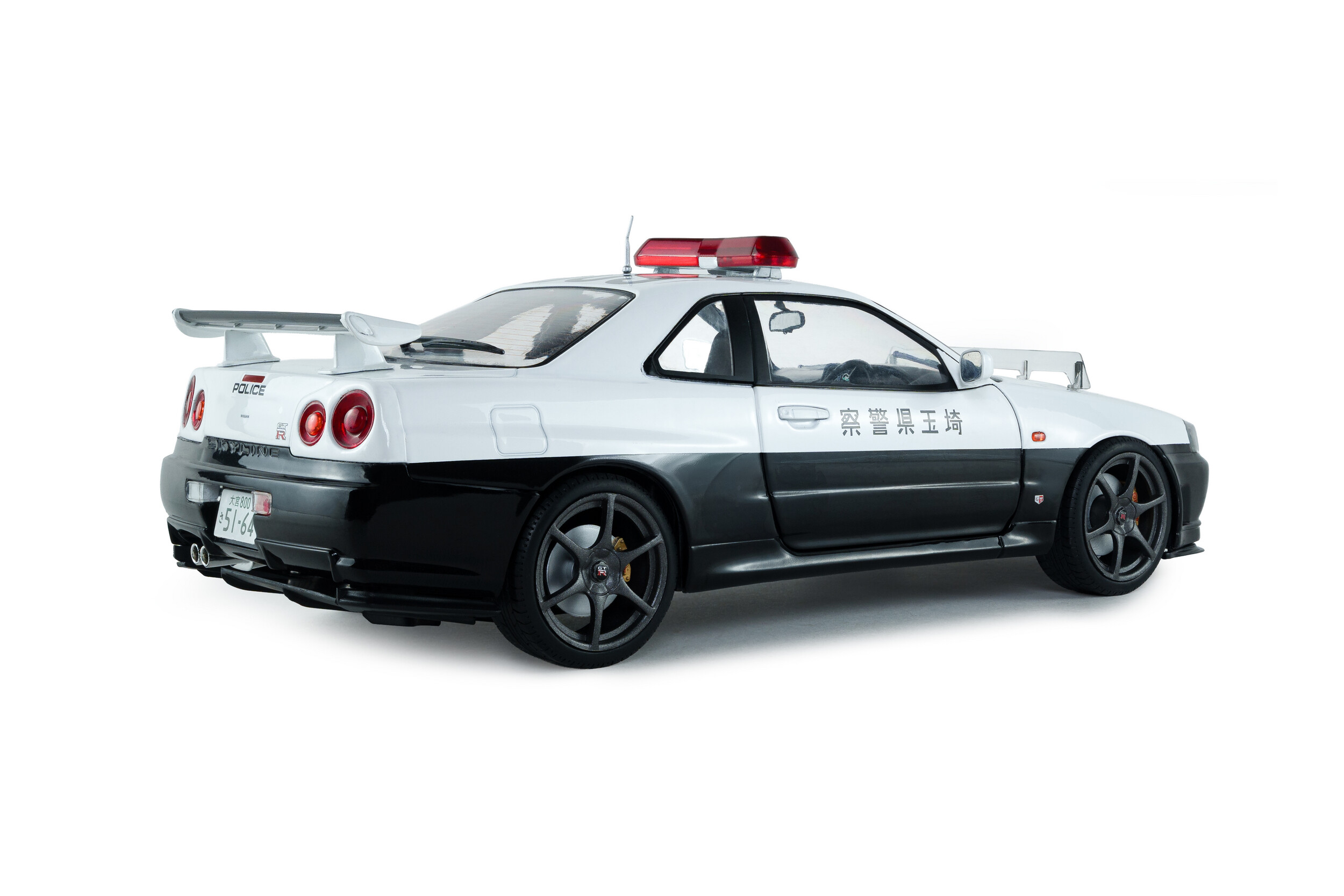 Nissan Skyline GT-R Japanese Police 1999 white 1:18 Solido